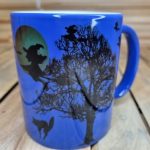 Helovinu raganas magiska kruze zila halloween witch mug blue magic 5 mini