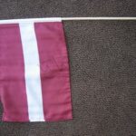 latvijas karogs karodzins uz kata
